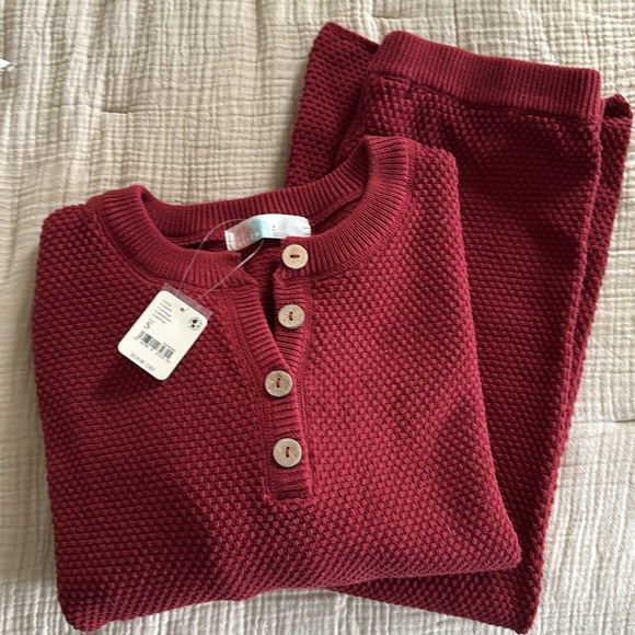 NWT Free People Hailee Sweater Set in Red - Picture 4 of 4